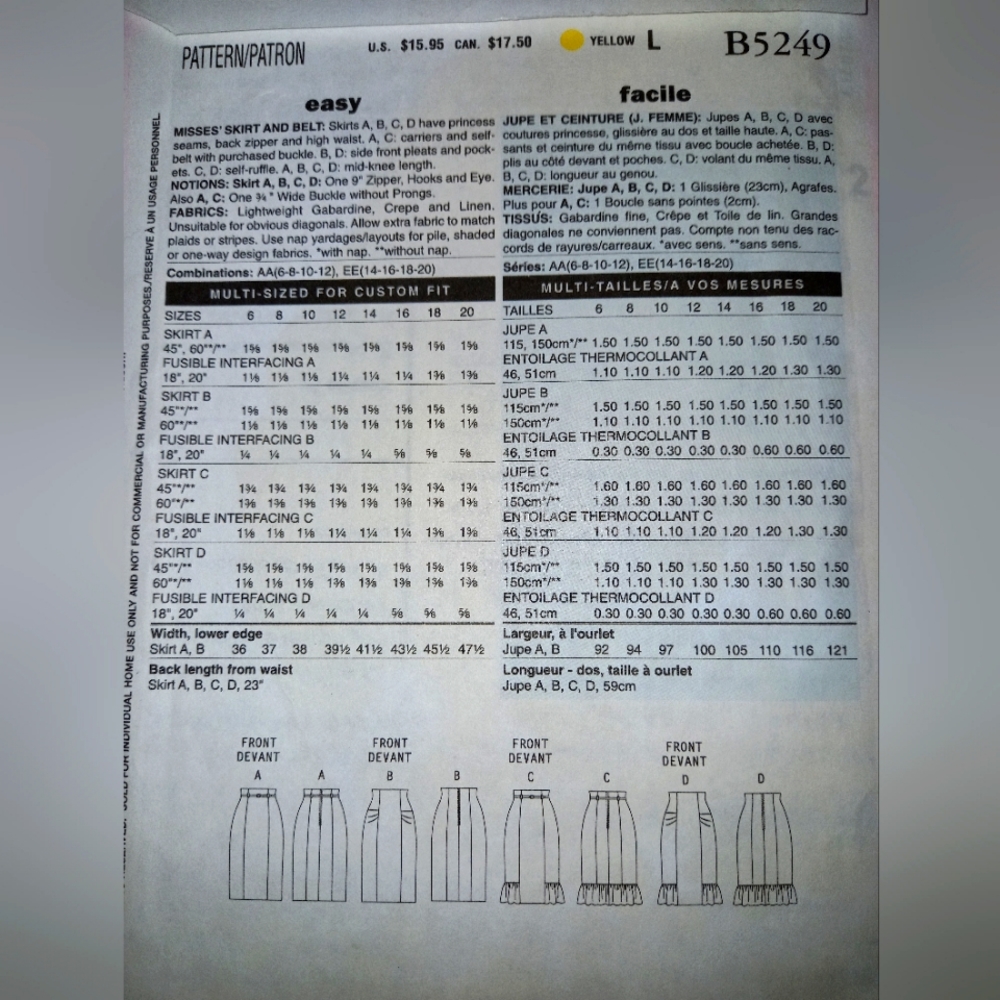 Sewing patterns - Picture 3 of 3